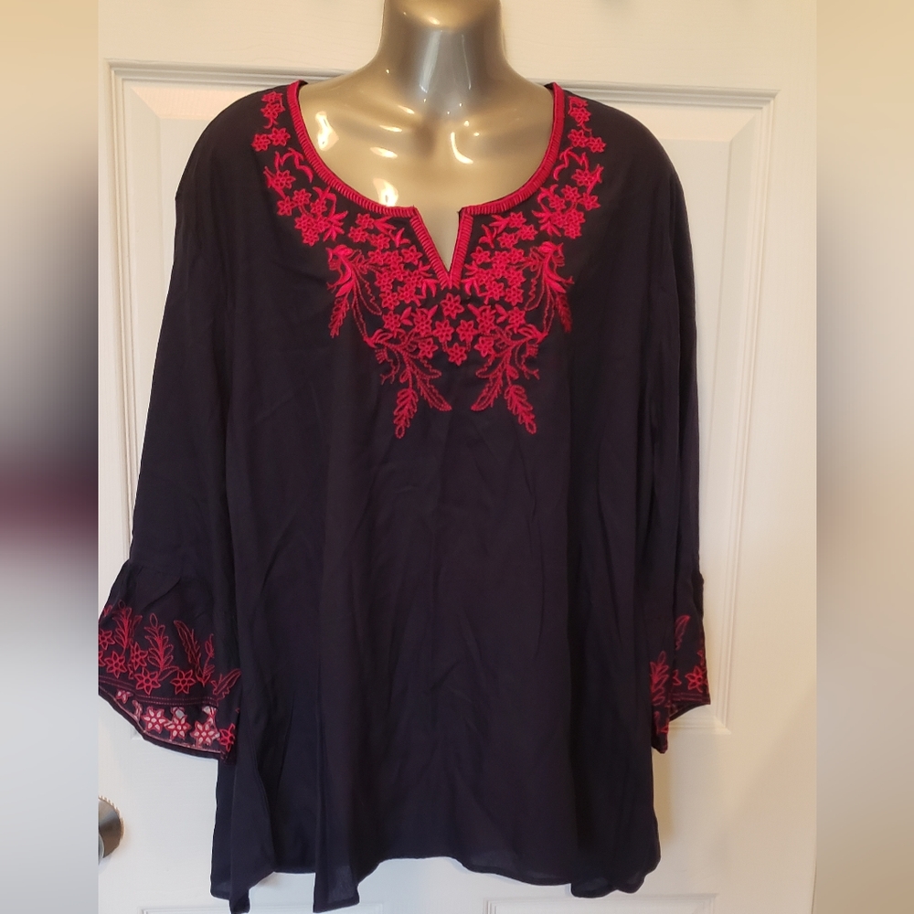 NWT - Ayurvastram bell sleeve blouse - size 2X